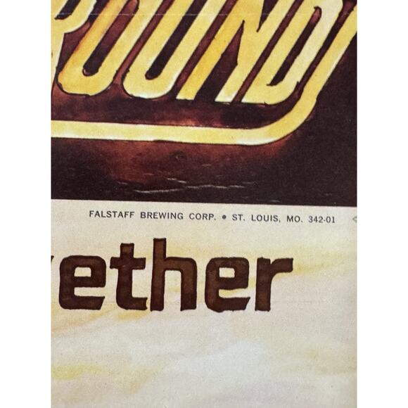 VTG Falstaff Beer Welcome Race Fans Poster St Louis Antique Auto Car READ - Picture 8 of 16